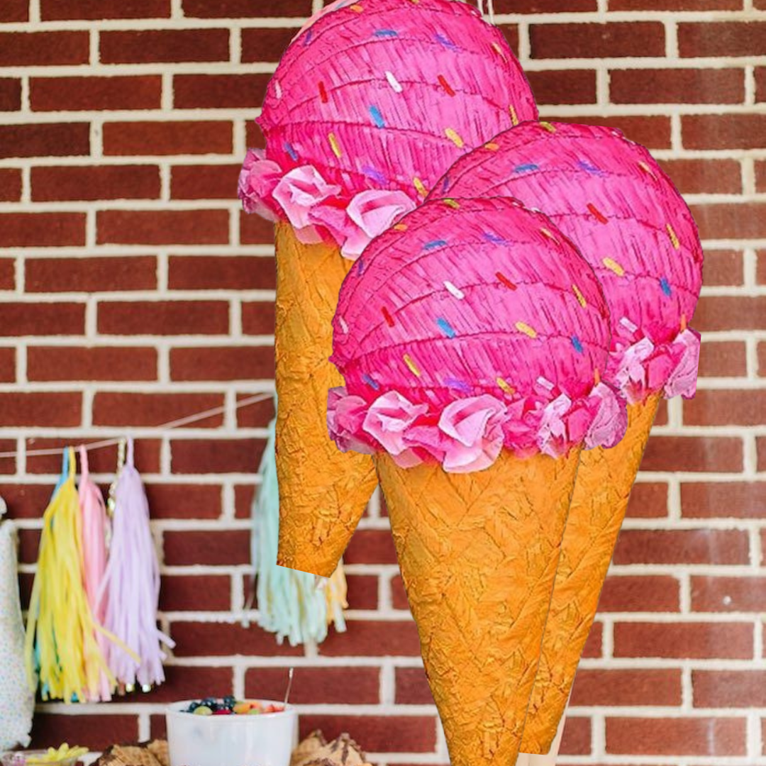 3D Soft Cone Icecream Shaped Cake Pinata