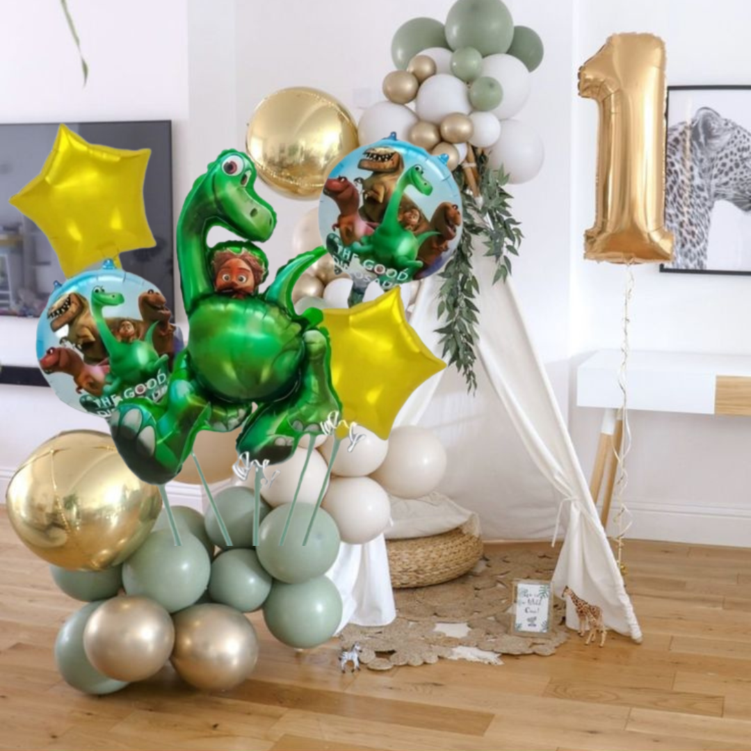 Dinosaur Theme Birthday Balloon Set - 5PC