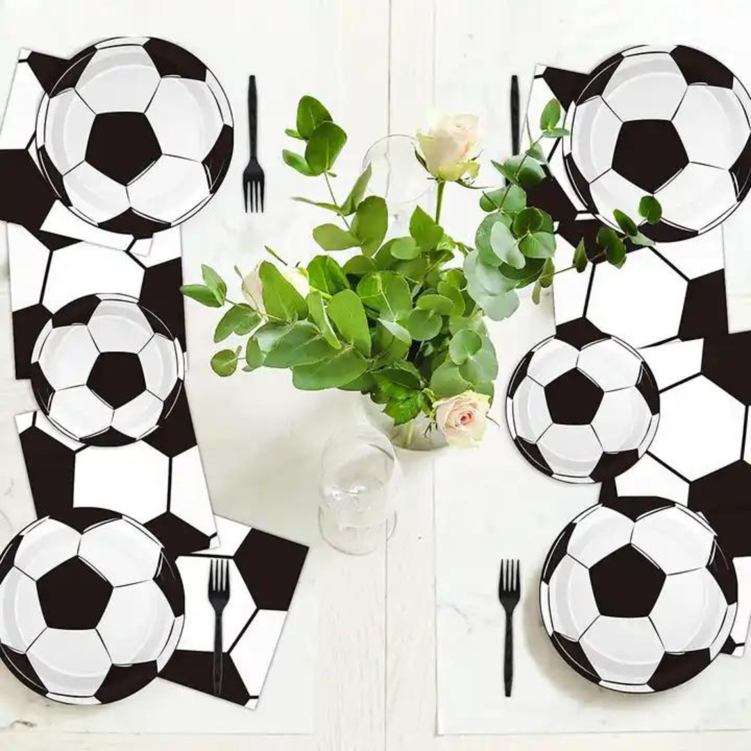 Soccer Theme Birthday Paper Plates - 10PC