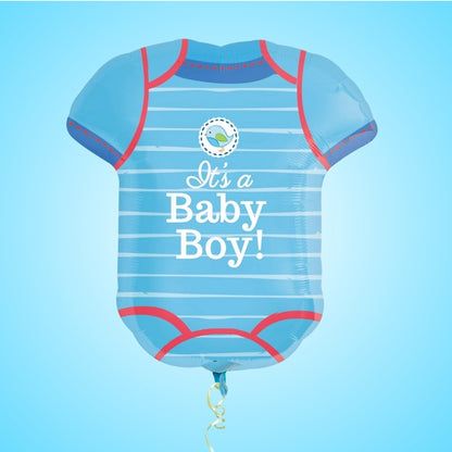 It's a Baby Boy Onsie Shaped Foil Balloon - Air Filled - 24 INCHES - 1PC