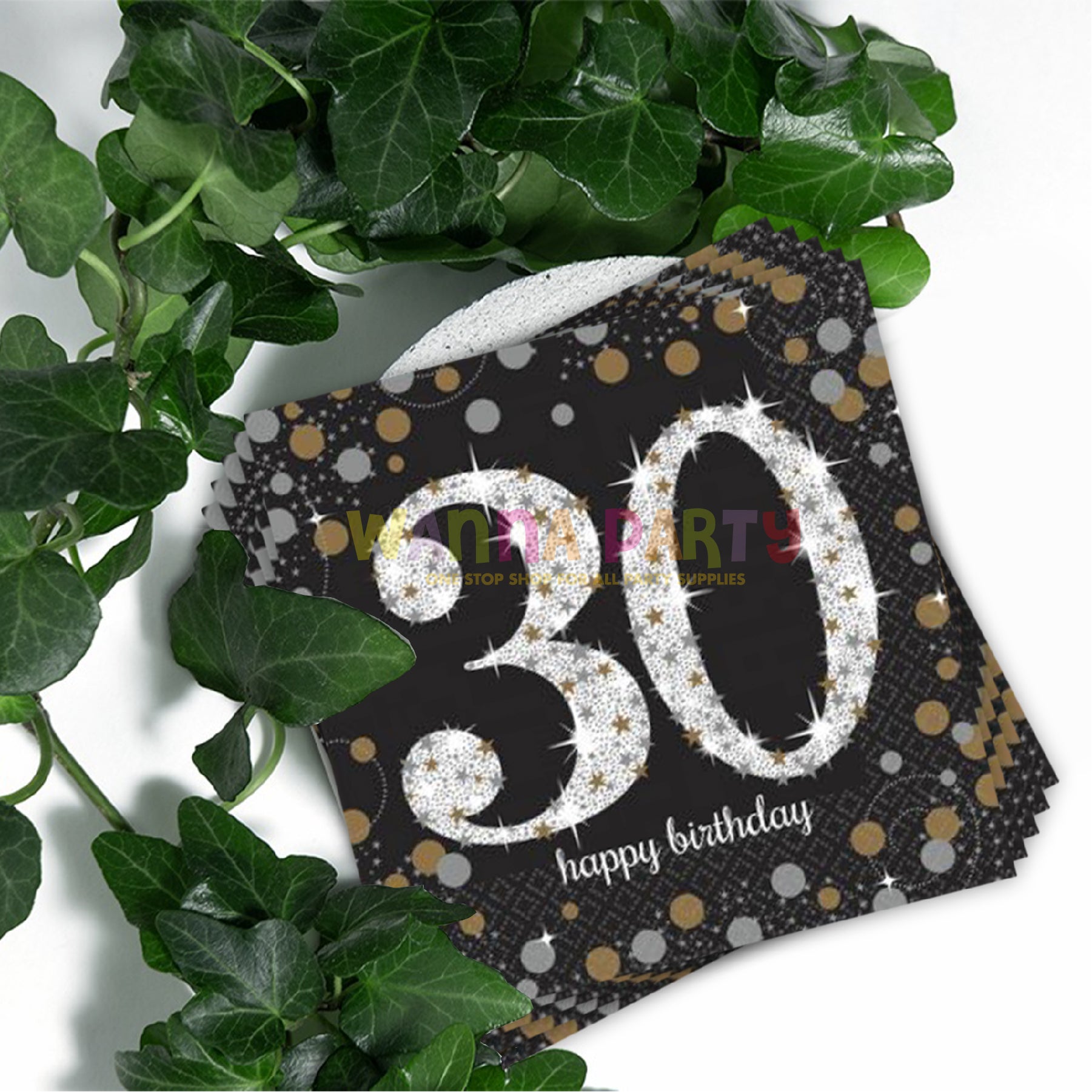 Sparkling Celebration 30th Birthday Lunch Napkins