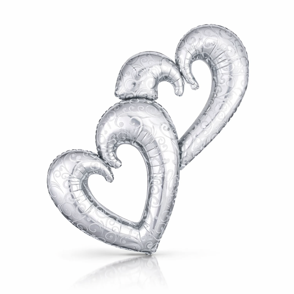 Interlocking Hearts Love You Foil Balloon 53" for Valentines Day & Anniversary Party