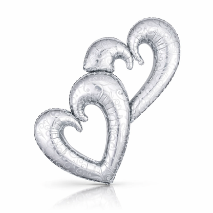 Interlocking Hearts Love You Foil Balloon 53" for Valentines Day & Anniversary Party