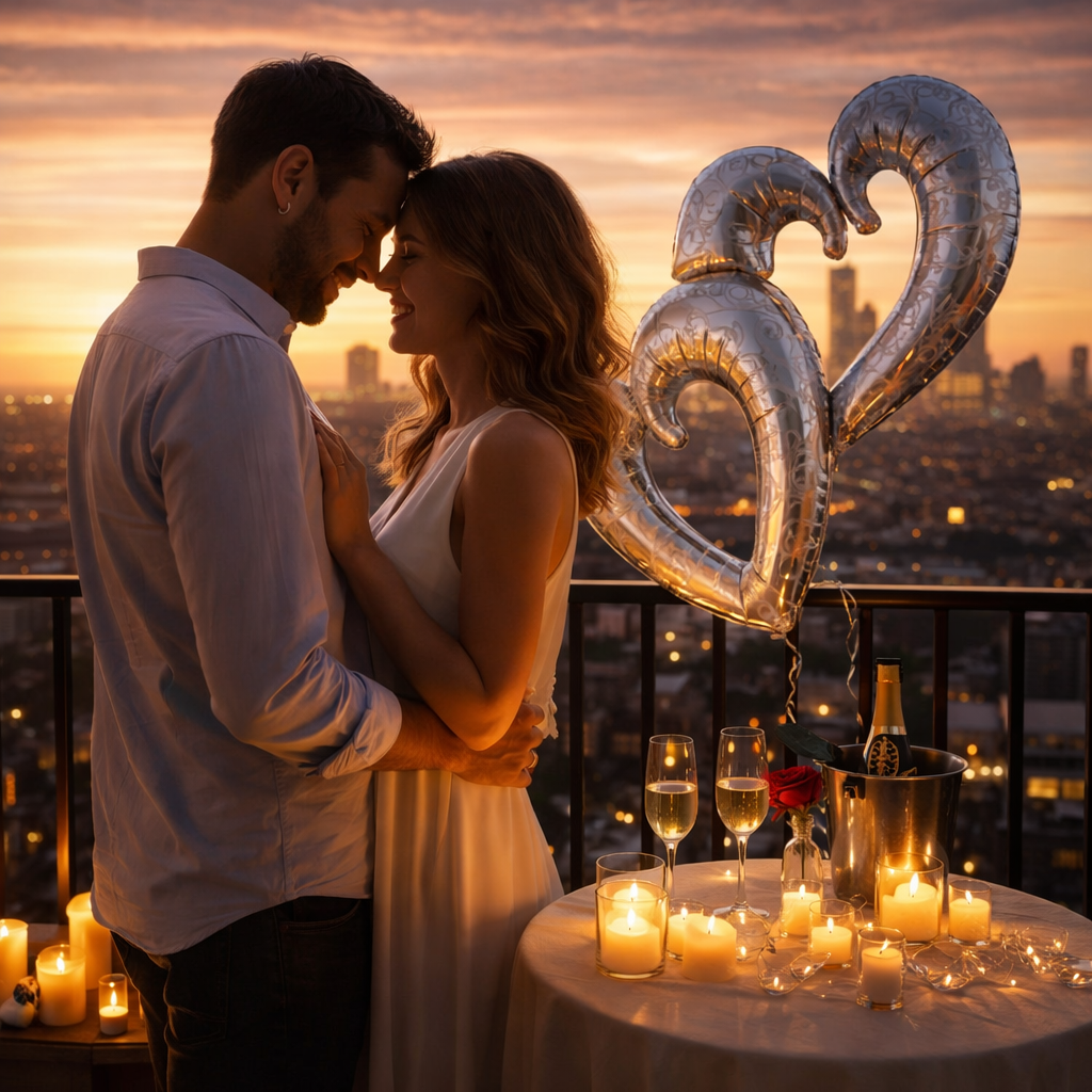 Interlocking Hearts Love You Foil Balloon 53" for Valentines Day & Anniversary Party