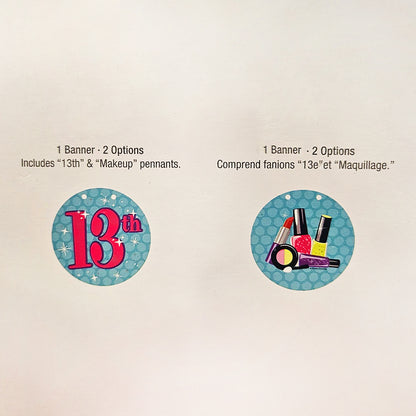 Glitzy Girl Theme Happy Birthday Letter Banner - 9FT - 1PC