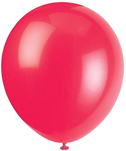 Red Pink White Pack of 50 Metallic Shiny Balloon