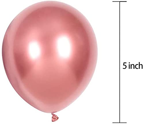 5" Chrome Rose Gold Balloon - 100PC