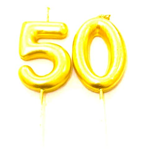 Wanna Party 50th Birthday with Hanging Banner, Sash & Candle (Black & Gold)