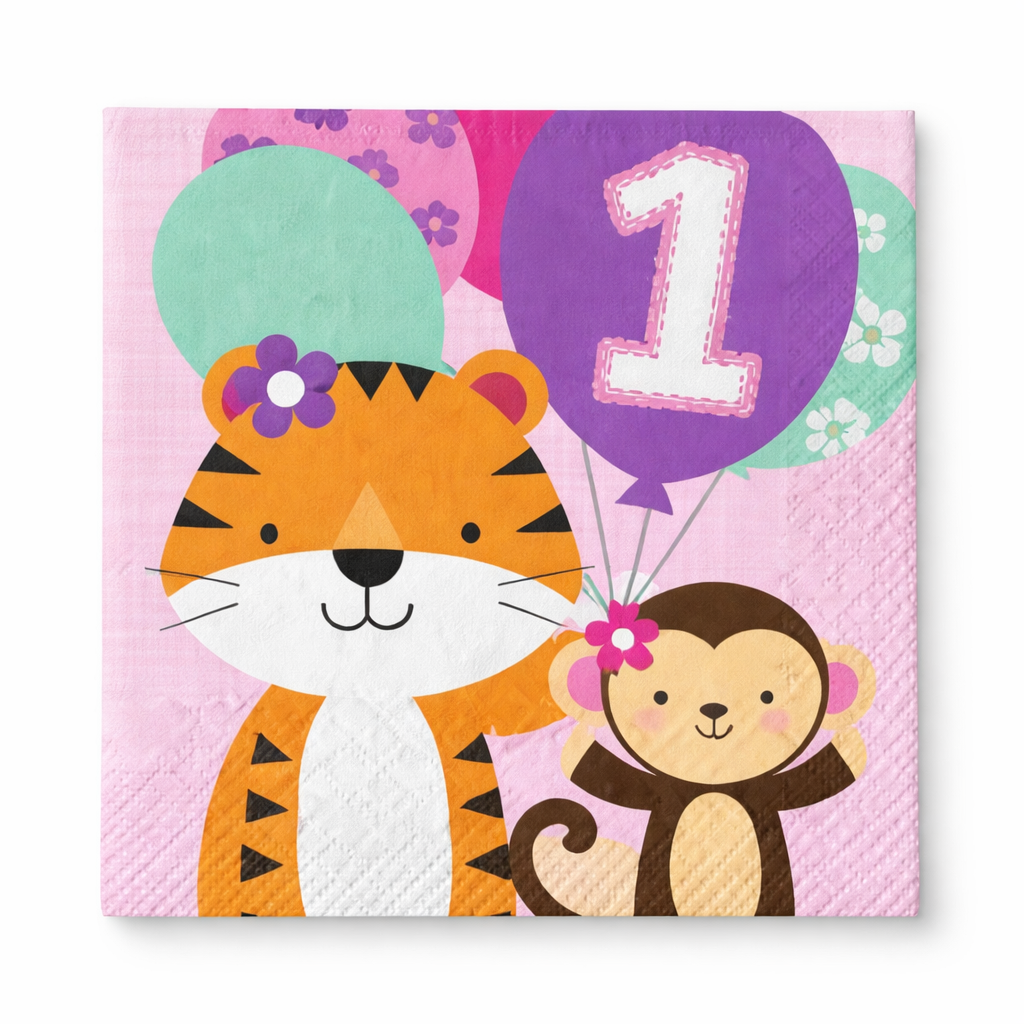 One is Fun Girl Lunch Napkins – Pack of 16