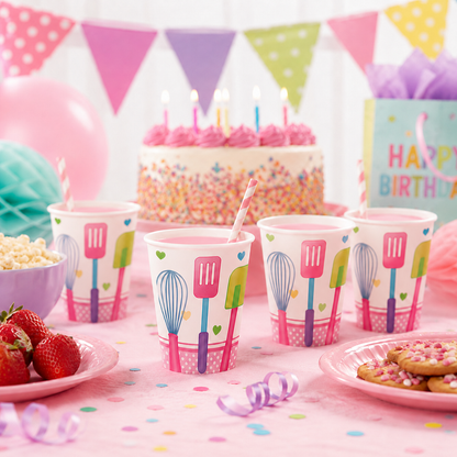 Little Chef Paper Cups - Pack of 8 | Kids Birthday Party Supplies