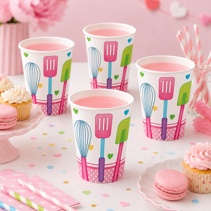 Little Chef Paper Cups - Pack of 8 | Kids Birthday Party Supplies