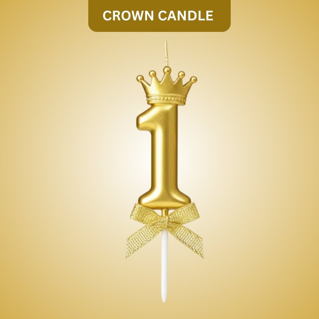 Golden Crown Numerical Candle No. 1
