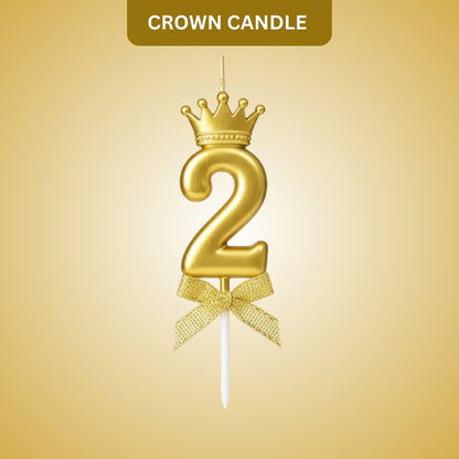 Golden Crown Numerical Candle No. 2