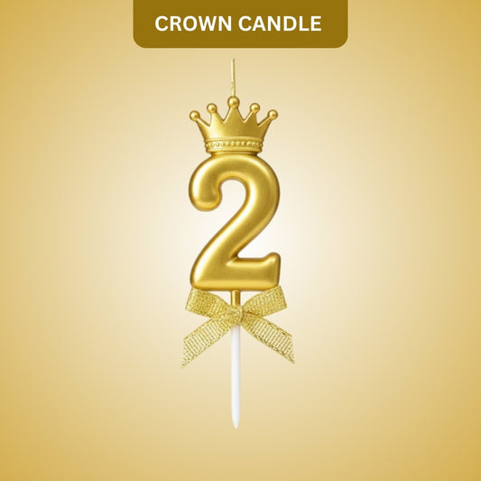 Golden Crown Numerical Candle No. 2