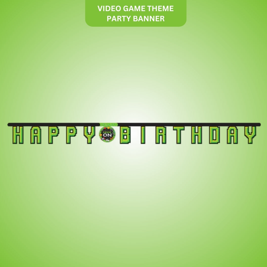 Video Game Theme Party Banner  - Over 7 FT