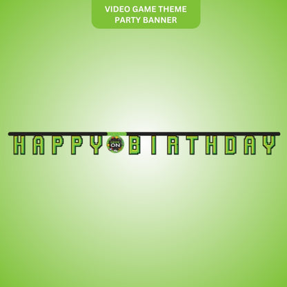 Video Game Theme Party Banner  - Over 7 FT