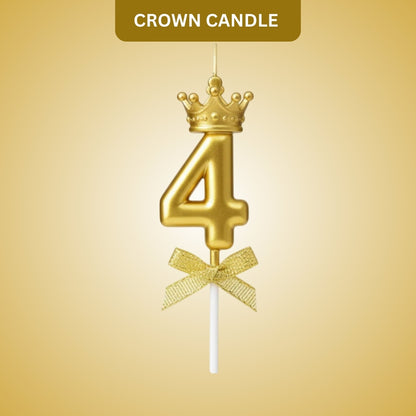 Golden Crown Numerical Candle No. 4