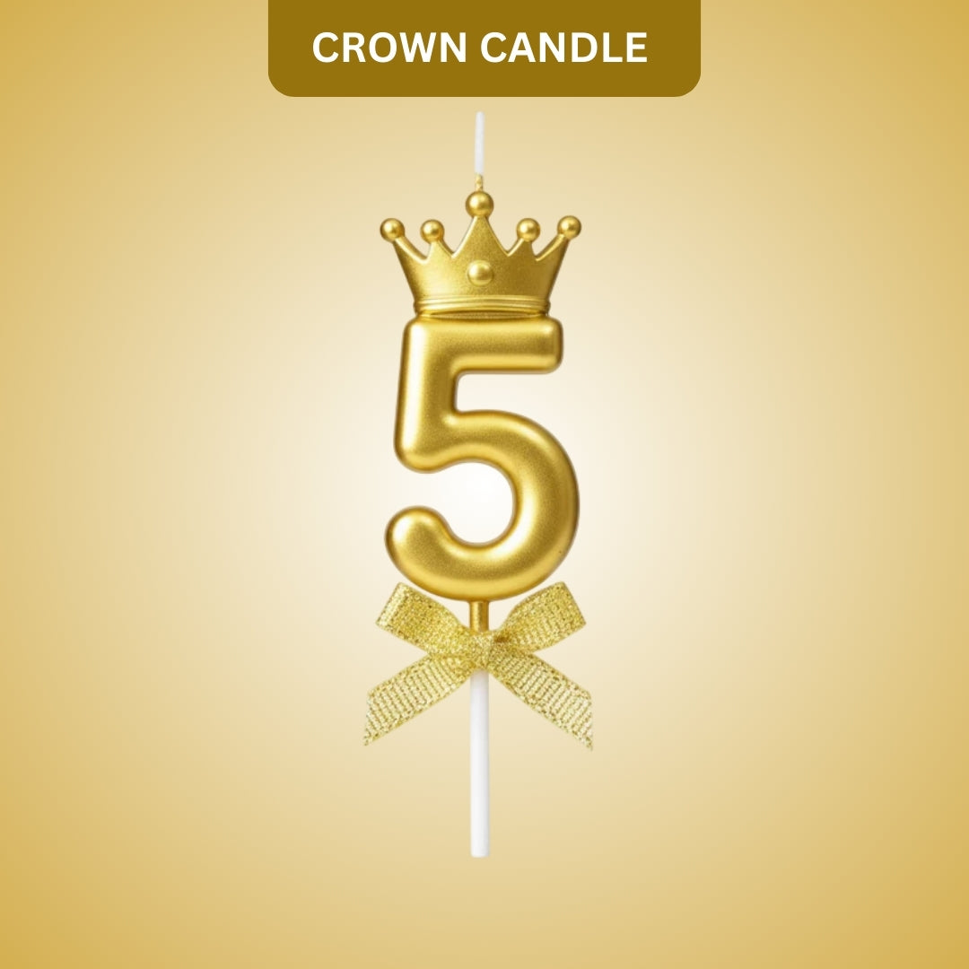 Golden Crown Numerical Candle No. 5