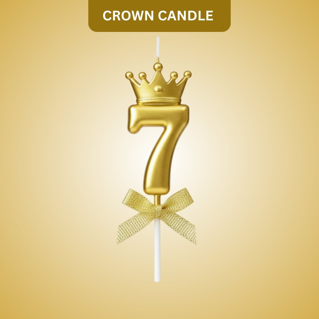 Golden Crown Numerical Candle No. 7