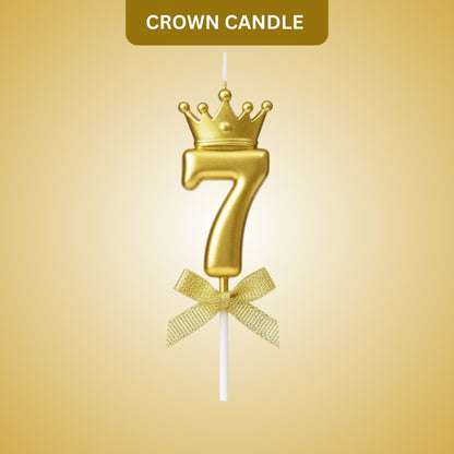 Golden Crown Numerical Candle No. 7