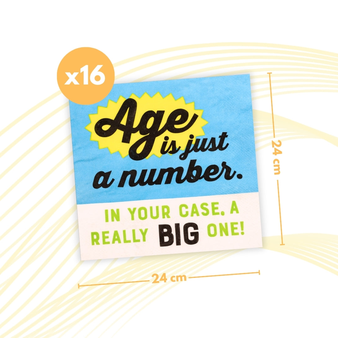Age Is Just A Number Beverage Paper Napkin - 16PC