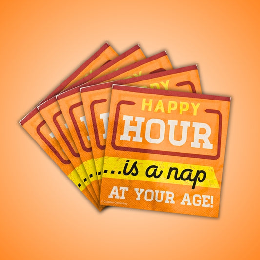 Happy Hour Is A Nap Dessert/Starters Napkin - 16PC