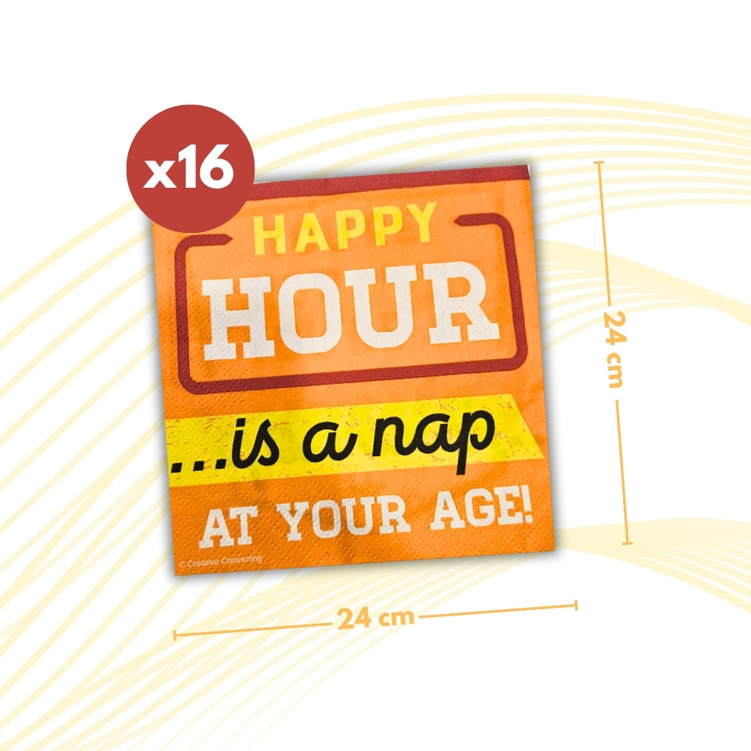 Happy Hour Is A Nap Dessert/Starters Napkin - 16PC