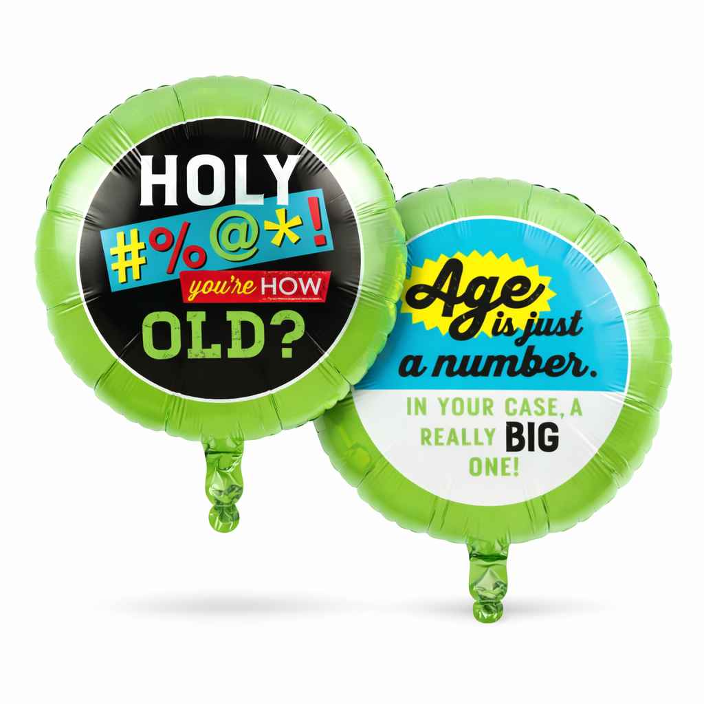 Age is Just A Number Foil Balloon - Helium Quality - 18 inches - 1PC