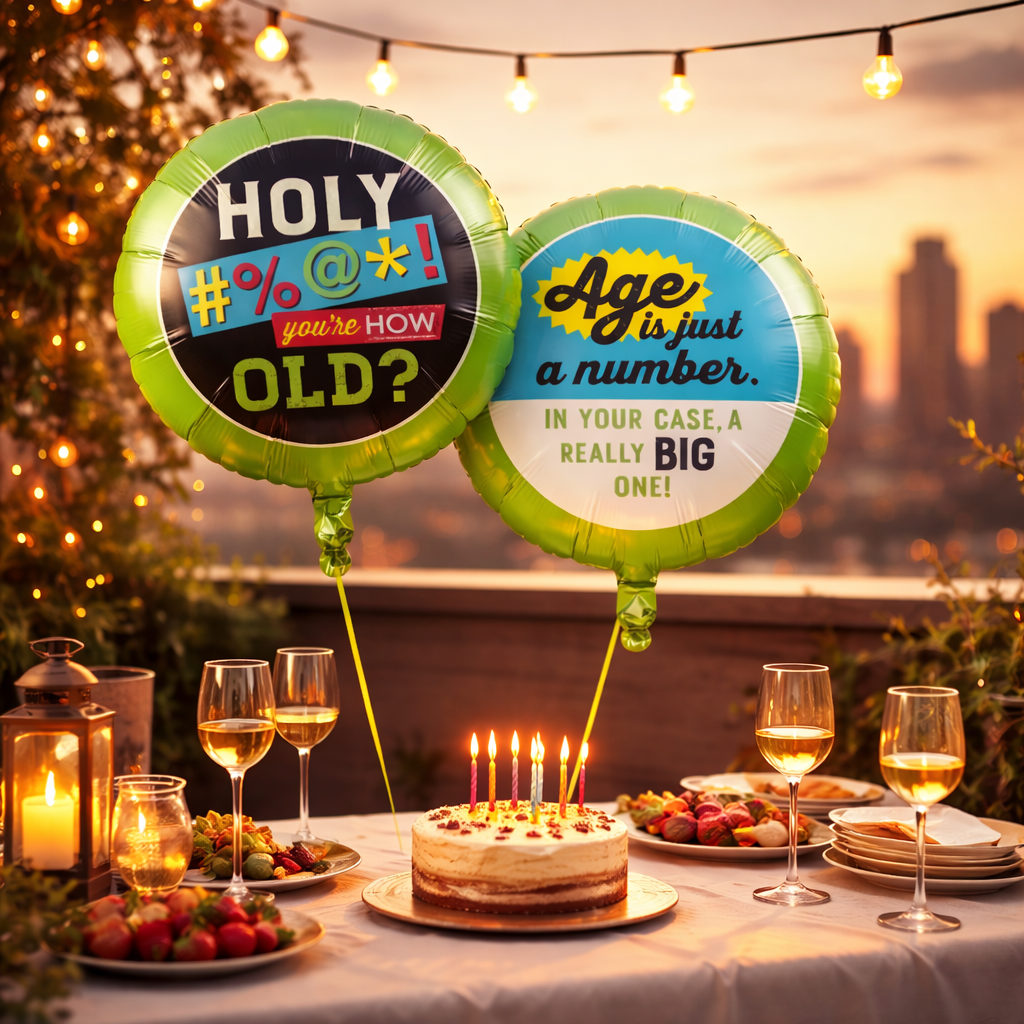 Age is Just A Number Foil Balloon - Helium Quality - 18 inches - 1PC