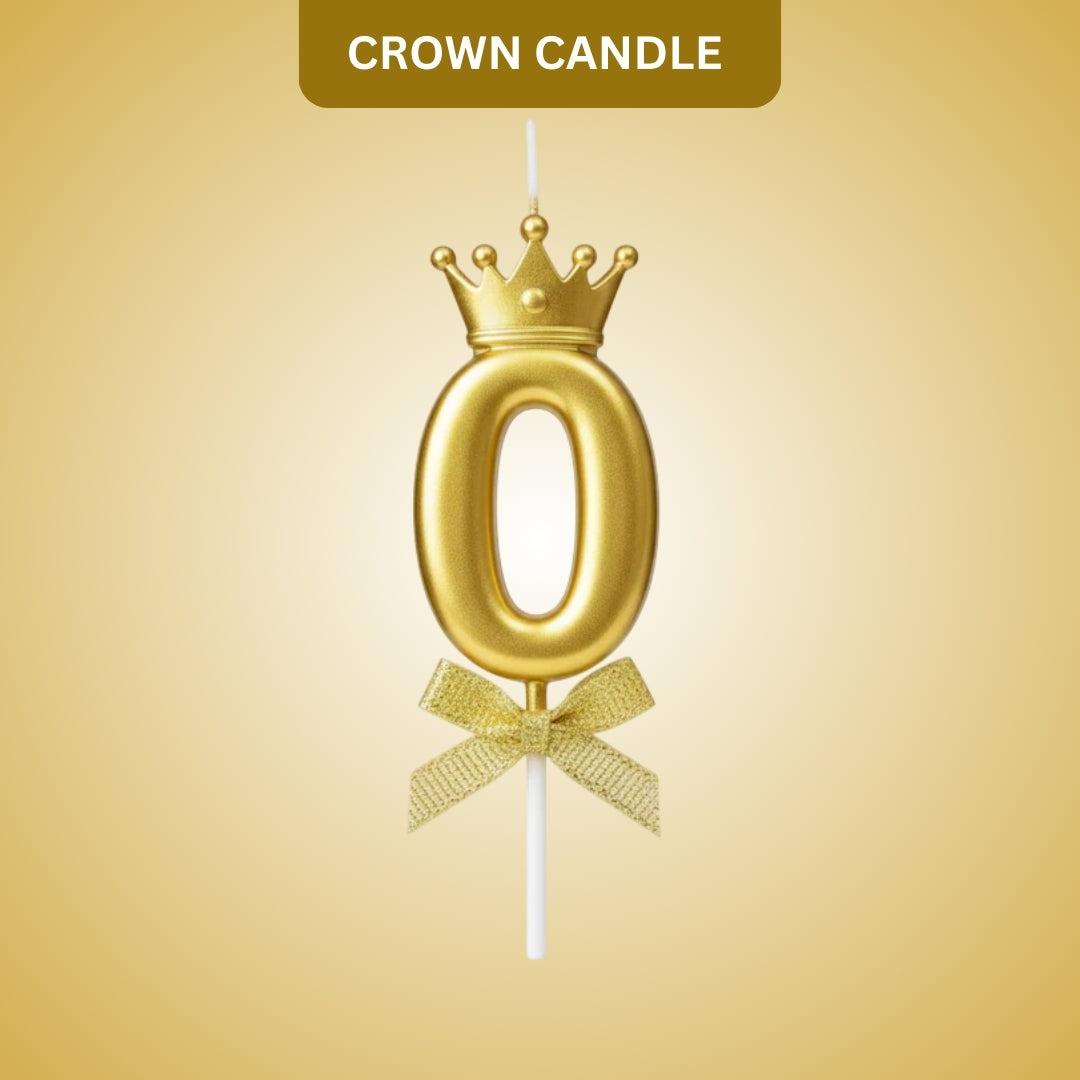 Golden Crown Numerical Candle No. 0