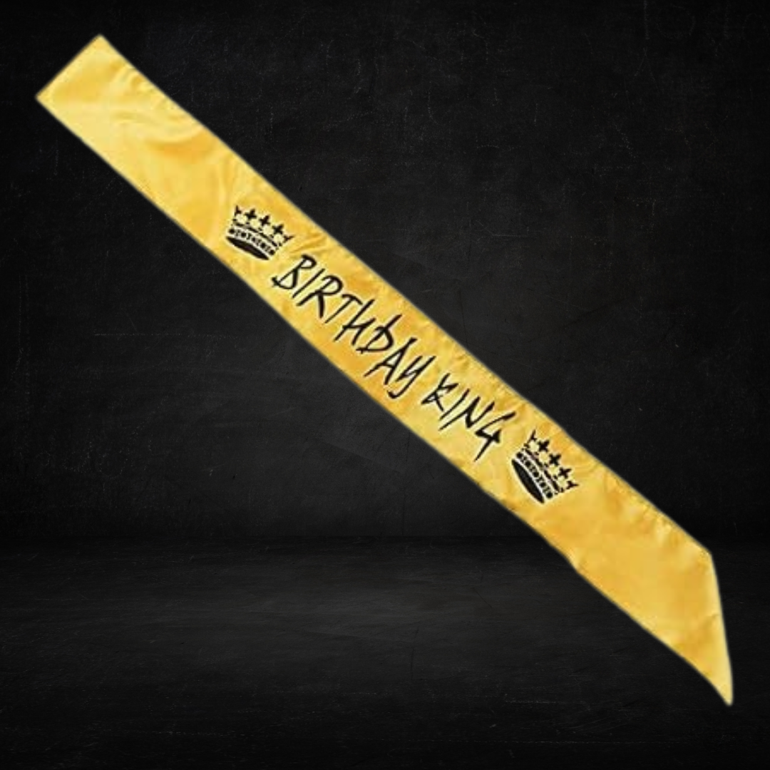 Birthday King Sash for Birthday Boy or Men