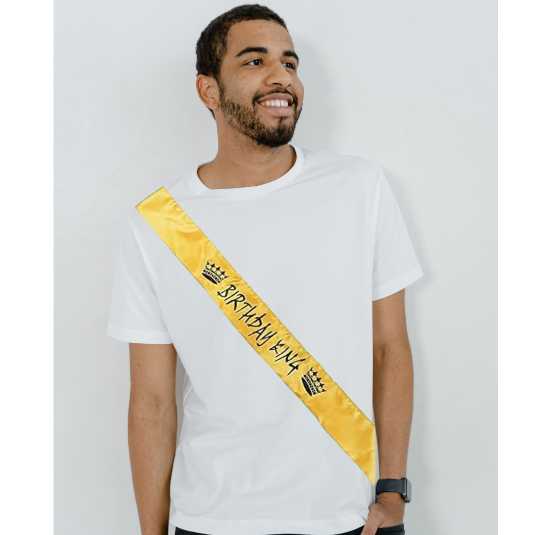 Birthday King Sash for Birthday Boy or Men