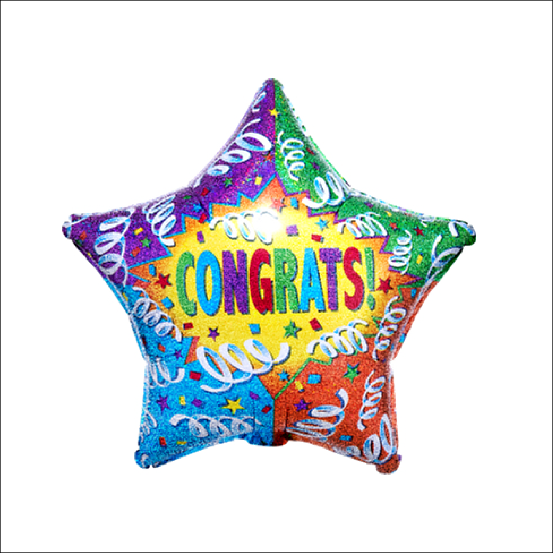 Congrats Streamer Explosion Balloon 19" S55