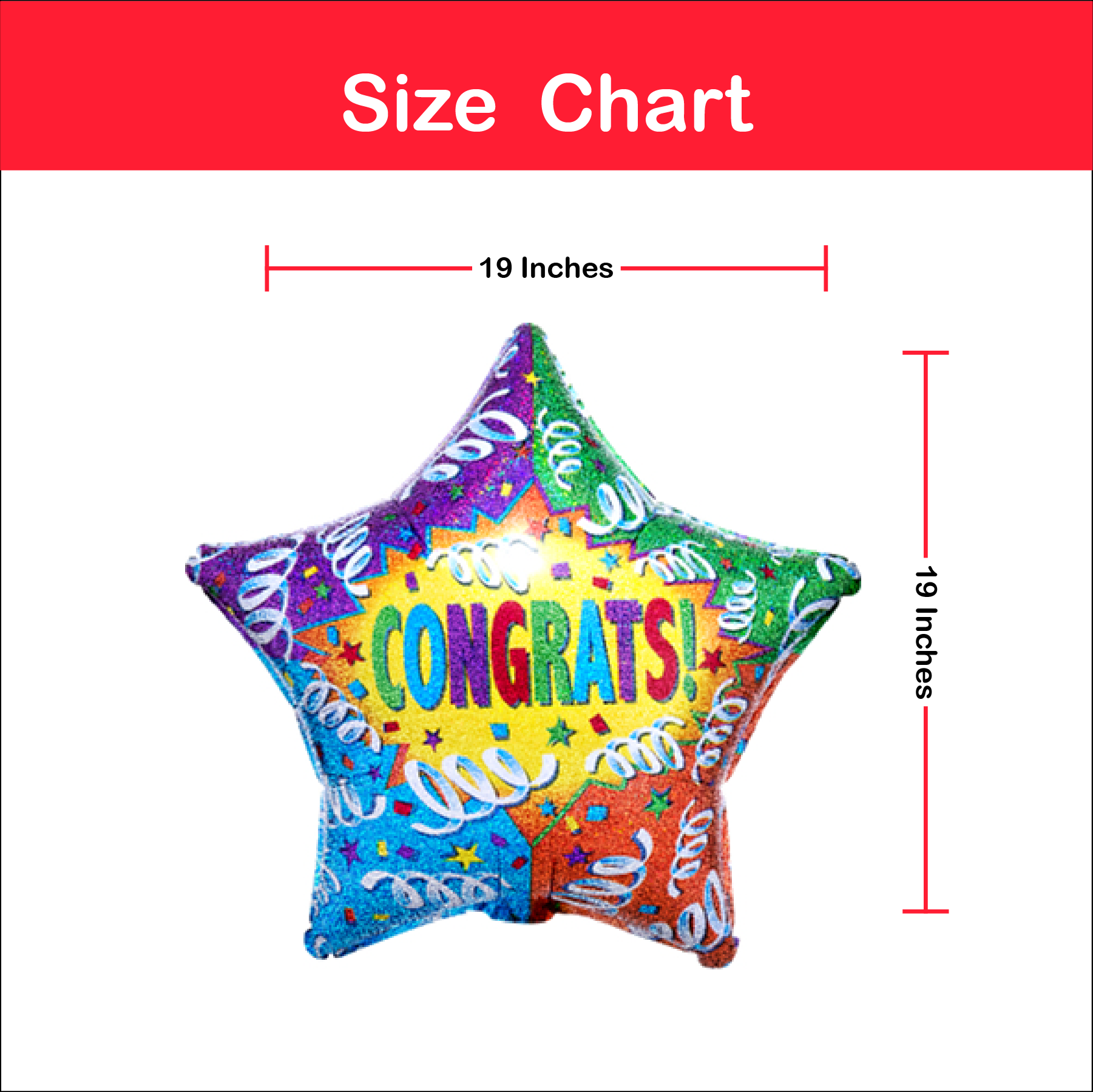 Congrats Streamer Explosion Balloon 19" S55