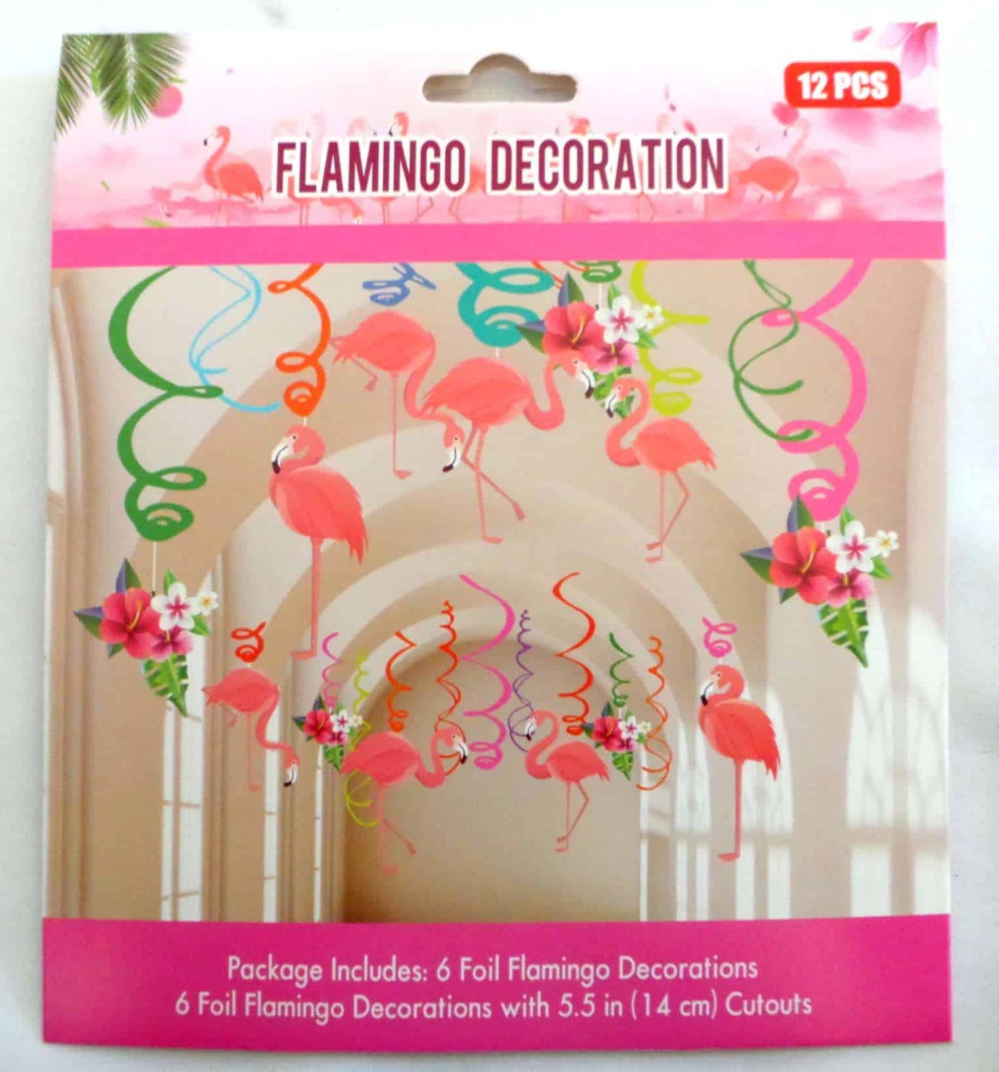 Flamingo Swirl Decoration - 12PC