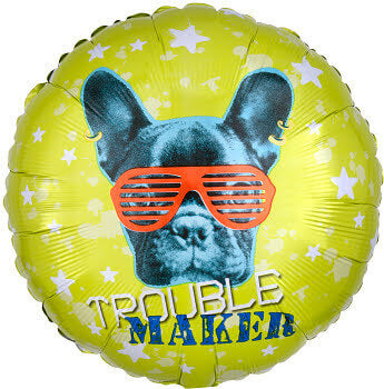 Epic Game On Party Pug Trouble Maker Balloon 18" S