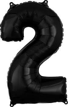 Large Shape No.2 Black Balloon 26" - L26