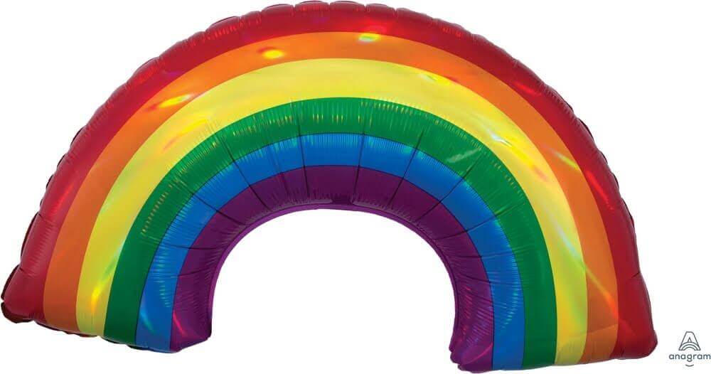 Iridescent Rainbow Shaped Balloon 34" P40