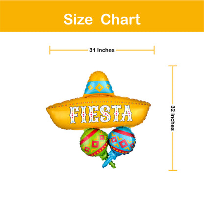 Papel Picado Fiesta Cluster Theme Balloon 32" P40