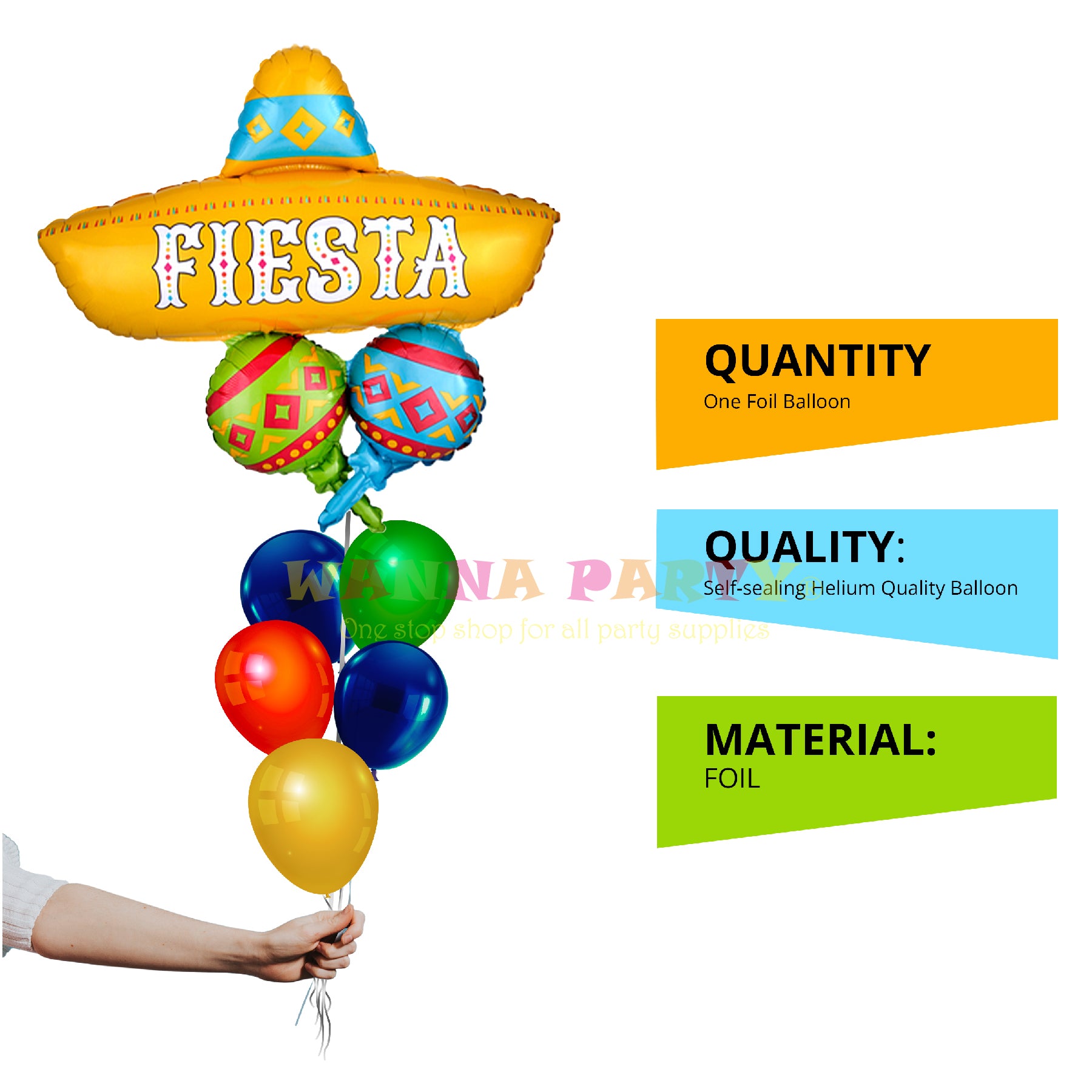 Papel Picado Fiesta Cluster Theme Balloon 32" P40