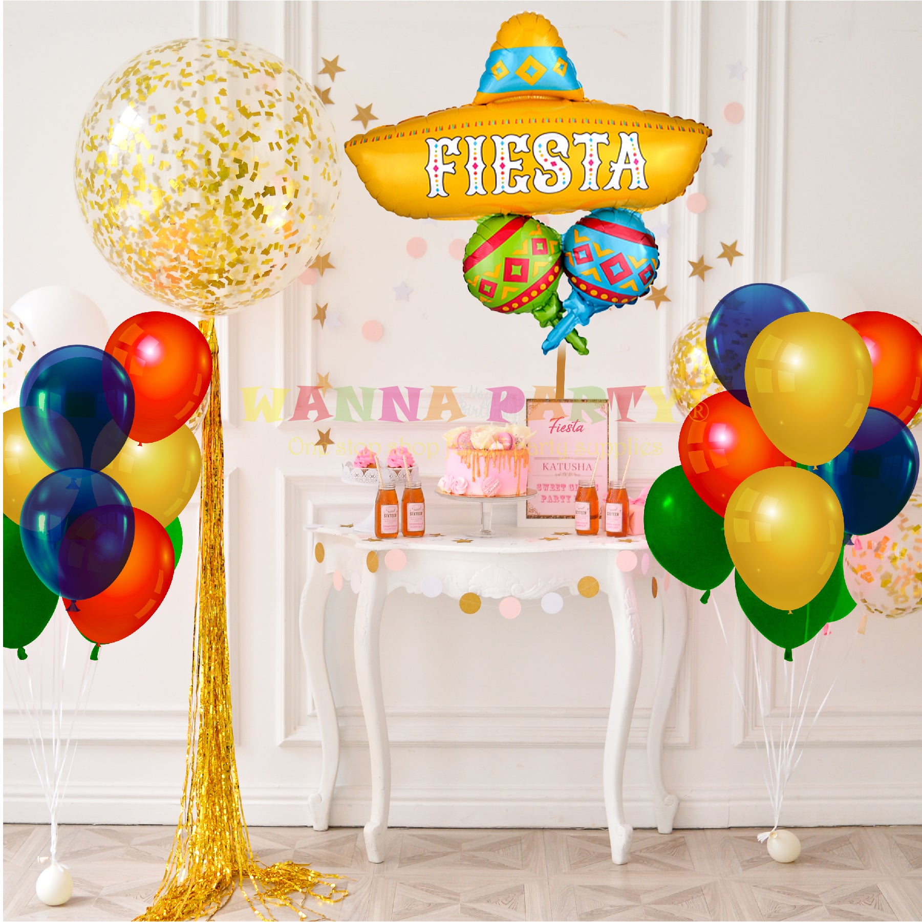 Papel Picado Fiesta Cluster Theme Balloon 32" P40