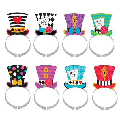 Wonderland Theme Party Headbands - 8PC