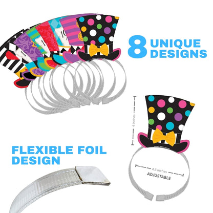 Wonderland Theme Party Headbands - 8PC