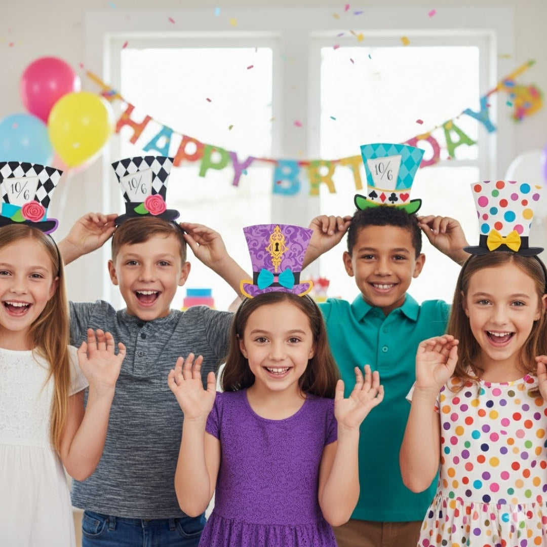 Wonderland Theme Party Headbands - 8PC