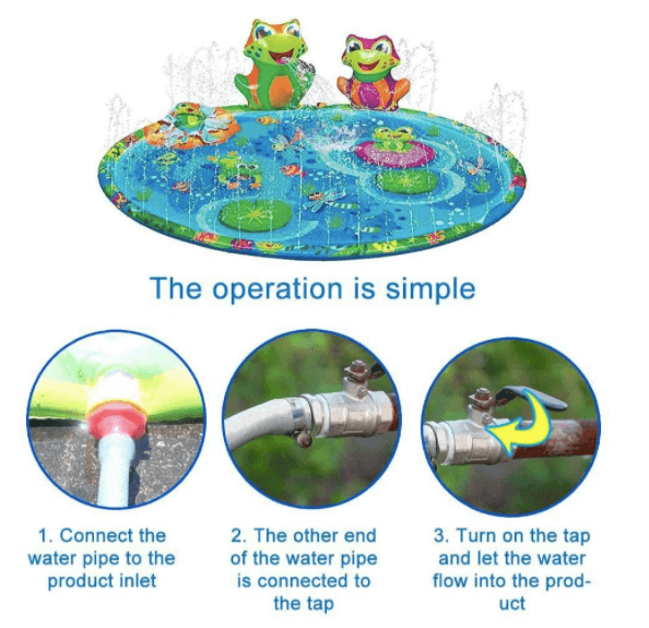 3D Frogs Sprinkler Mat