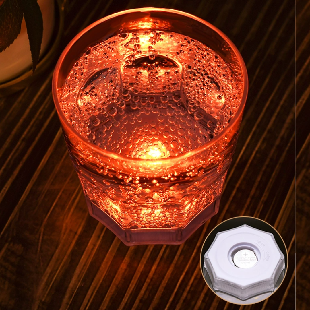 LED Whiskey Glasses that Glows in the Dark / Liquid Activated / Reusable - 1 PC