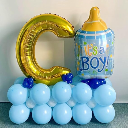 Alphabet J Golden Foil Balloon 40 Inch – Helium & Air Supported Letter Balloon for Birthday, Anniversary & Party Decoration | 1 Pc