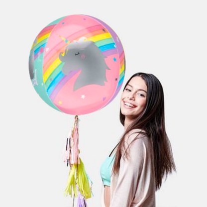 Magical Unicorn Orbz Balloon - Helium Quality - 16 inches - 1PC