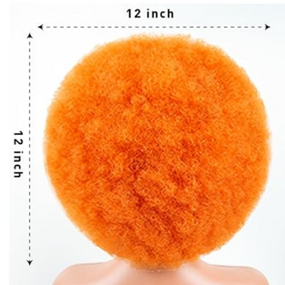 Dense Afro Wigs Orange - 1PC