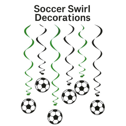 Soccer Swril Decoration - 6PC